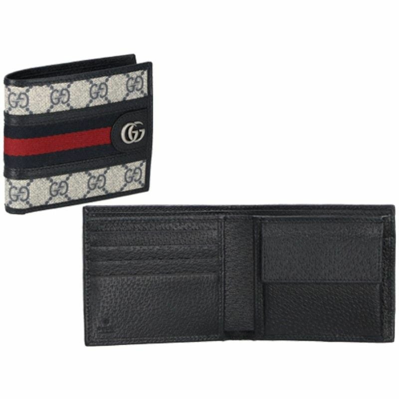 グッチ GUCCI 二つ折り財布 レディース オフィディア ブルー 597609 96IWN 4076