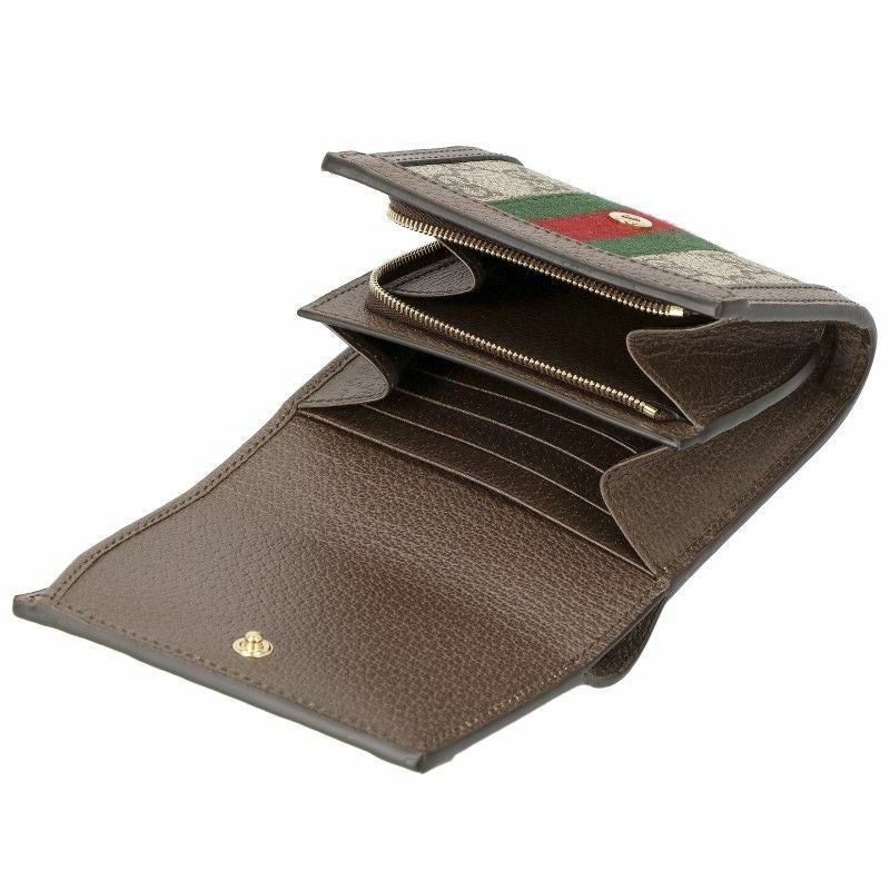 グッチ GUCCI 二つ折り財布 レディース オフィディア ベージュ 598662