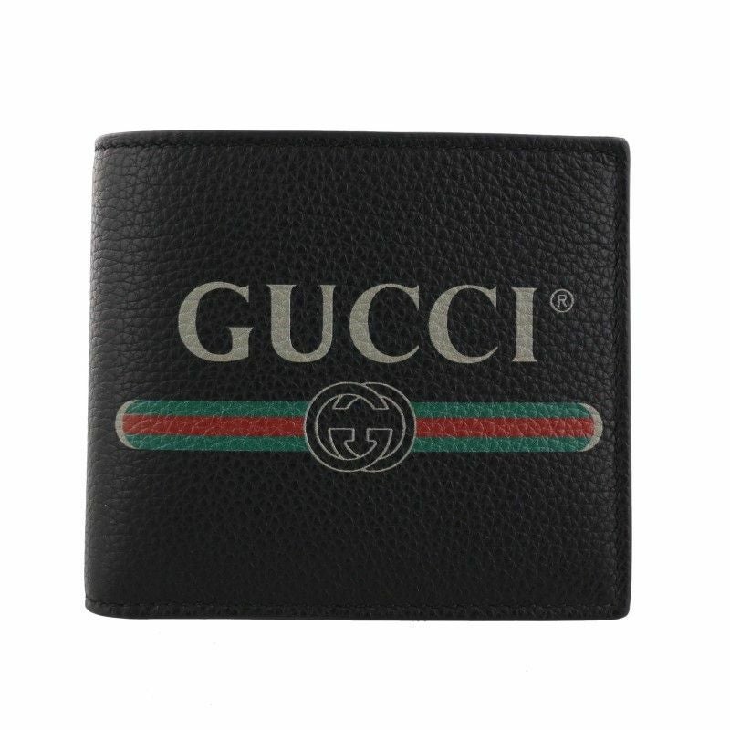 グッチ GUCCI 二つ折り財布 メンズ ブラック 496316 0GCAT 8163