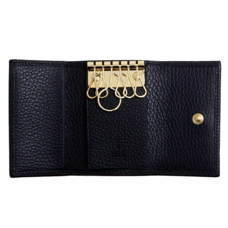 グッチ GUCCI キーケース 456118 CA00G 1000 BLACK ブラック プチ マーモント