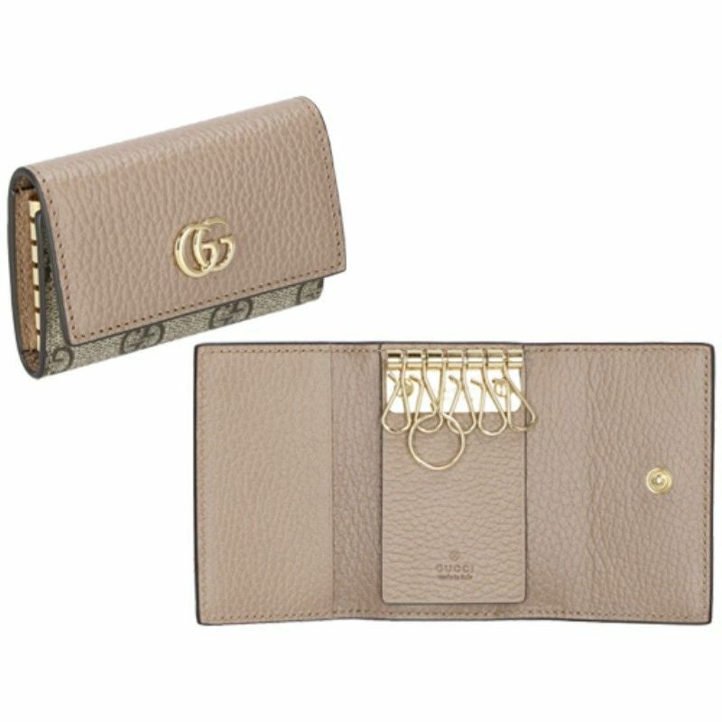 グッチ GUCCI キーケース レディース GG マーモント ベージュ 456118