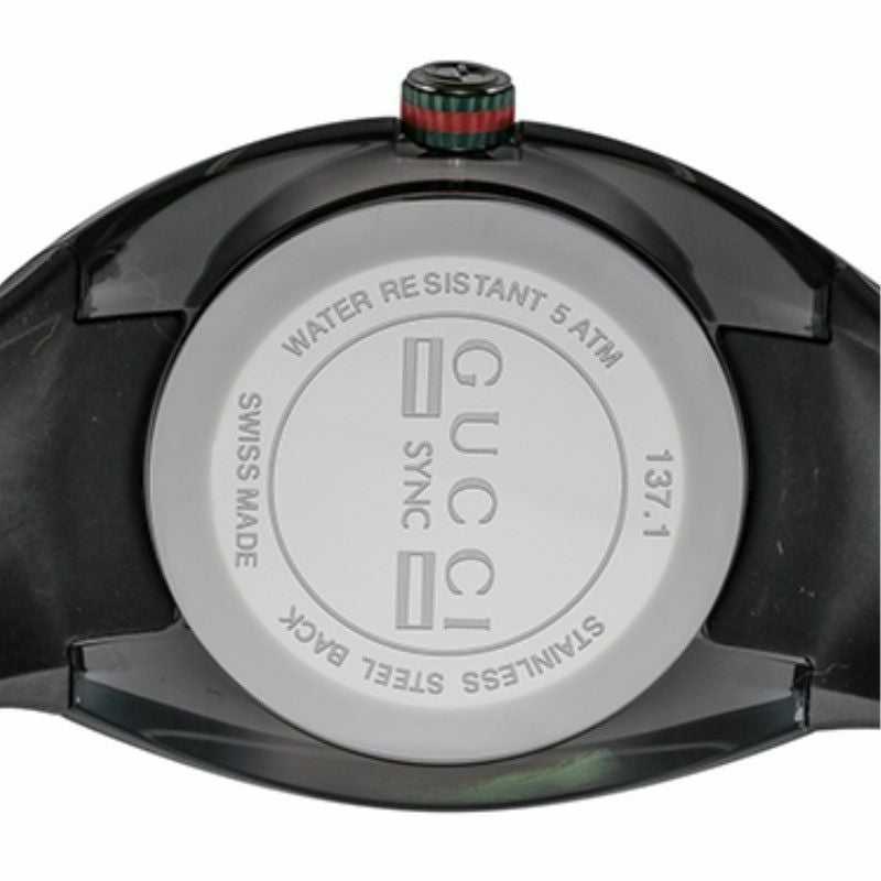 グッチ GUCCI 腕時計 メンズ SYNC ブラック YA137107A