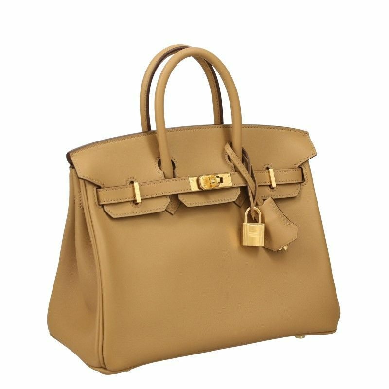 エルメス バーキン25 ビスキュイ ヴォースイフト ゴールド金具 Z刻印