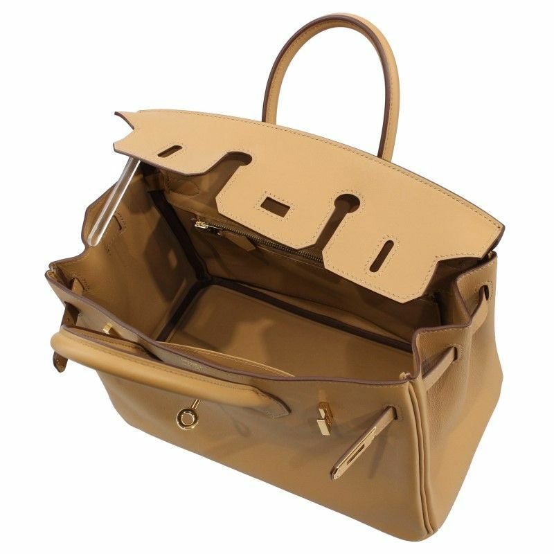 エルメス バーキン25 ビスキュイ ヴォースイフト ゴールド金具 Z刻印