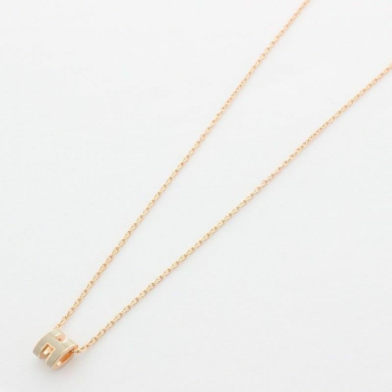 HERMES エルメス ネックレス POP H ミニ H147992F0 MARRON GLACE
