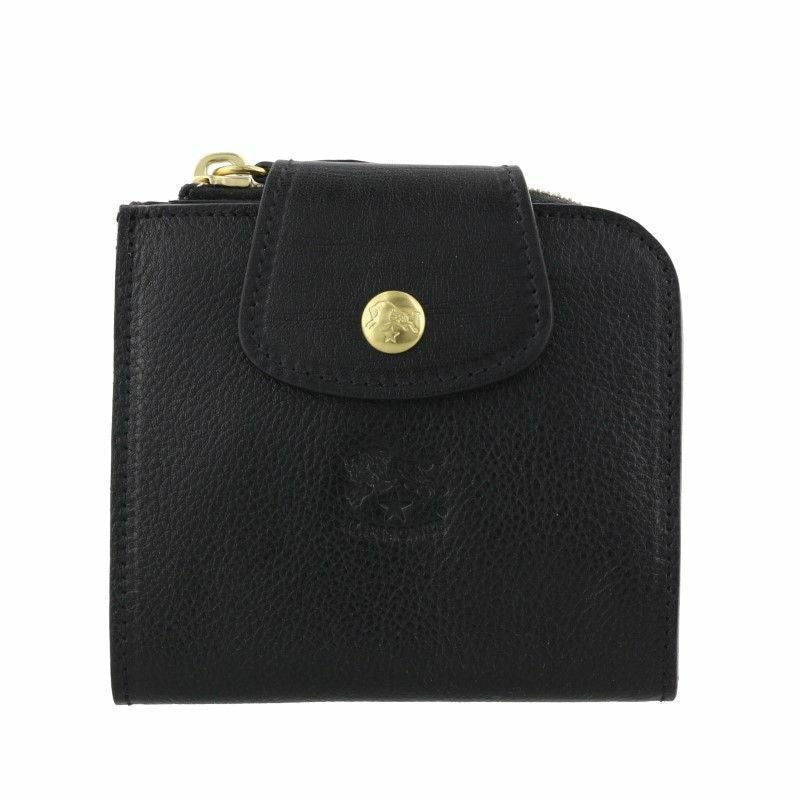 イル ビゾンテ IL BISONTE 二つ折り財布 メンズ レディース ブラック SMW175 PV0005 BK128B NERO