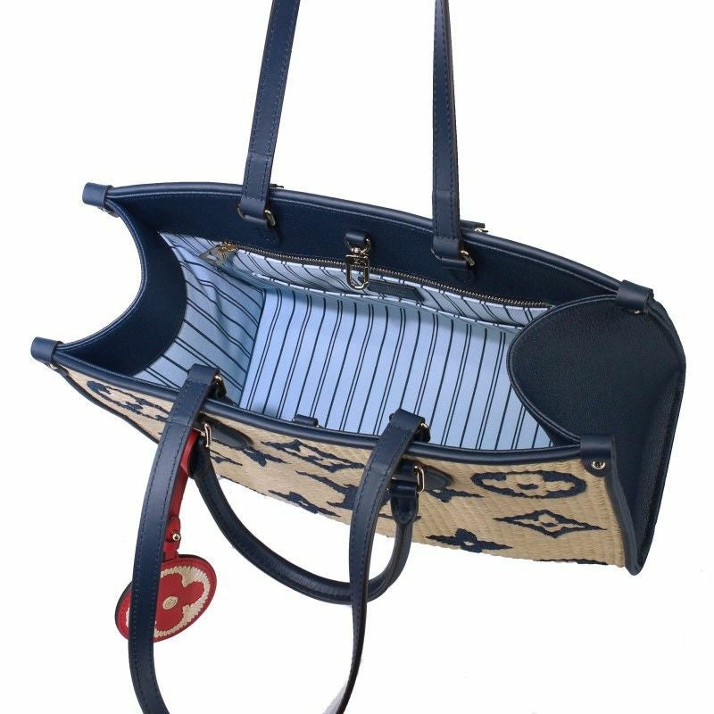 ルイヴィトン LOUIS VUITTON トートバッグ オンザゴー MM ブルー M57723