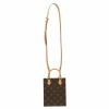 ルイヴィトン LOUIS VUITTON ショルダーバッグ モノグラム プティット・サックプラ ブラウン M81295
