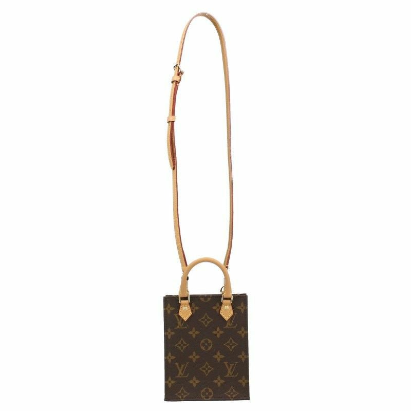 ルイヴィトン LOUIS VUITTON ショルダーバッグ モノグラム プティット・サックプラ ブラウン M81295