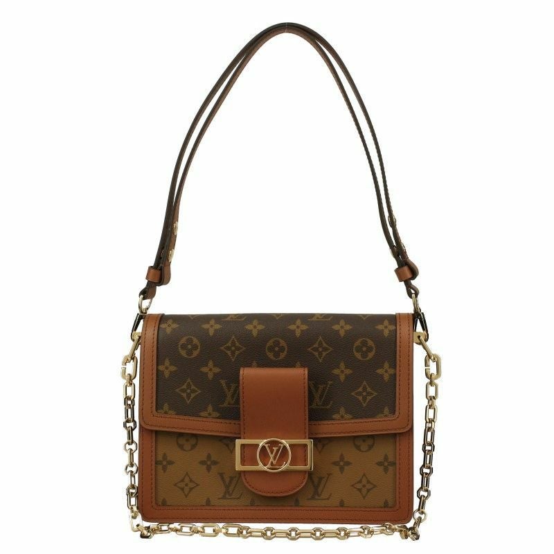 ルイヴィトン ショルダーバッグ モノグラム ドーフィーヌ MM ブラウン