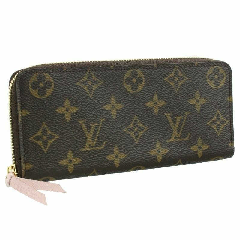 ルイ・ヴィトン LOUIS VUITTON ポルトフォイユ クレマンス ラウンド長財布 財布 レザー PVC モノグラム レディース ブラウン系 / ピンク系 M61298 【中古】 LOUIS VUITTON - ルイ・ヴィトン LOUIS VUITTON ポルトフォイユ