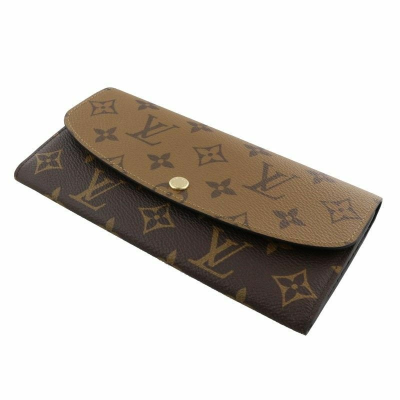 ルイヴィトン LOUIS VUITTON 長財布 モノグラム ポルトフォイユ・エミリー ブラウン M82157