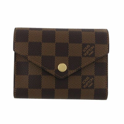 ルイヴィトン LOUIS VUITTON 三つ折り財布 ダミエ・エベヌ 