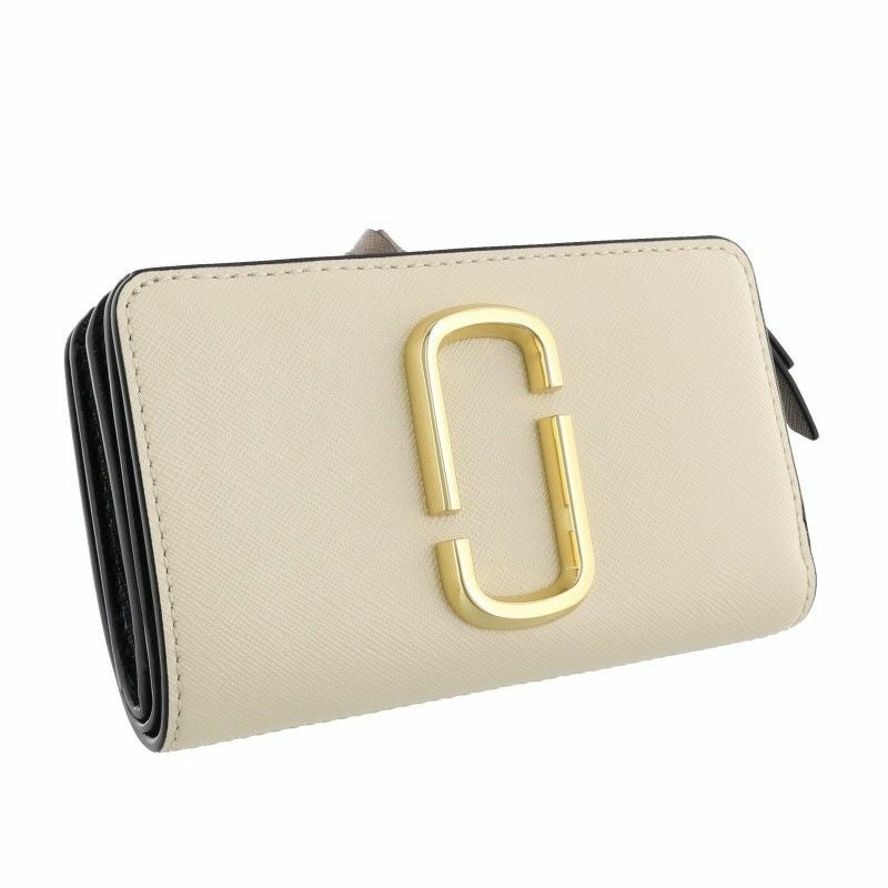 マークジェイコブス MARC JACOBS 二つ折り財布 スナップショット M0013356 136 NEWCLOUDWHITEMULTI