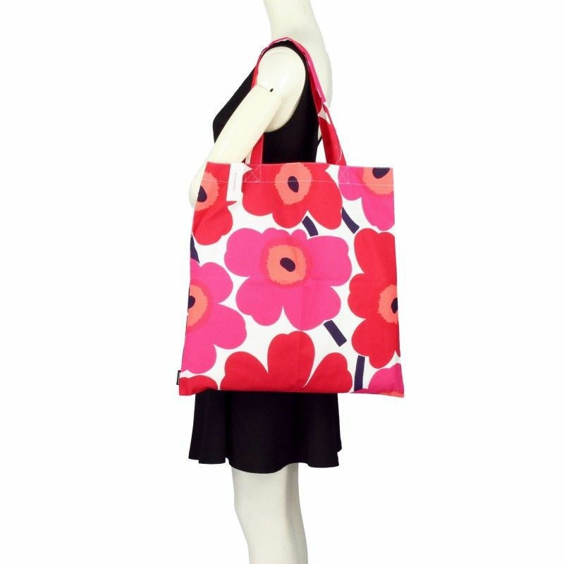 マリメッコ marimekko トートバッグ 067572 001 ホワイト/レッド PIENI