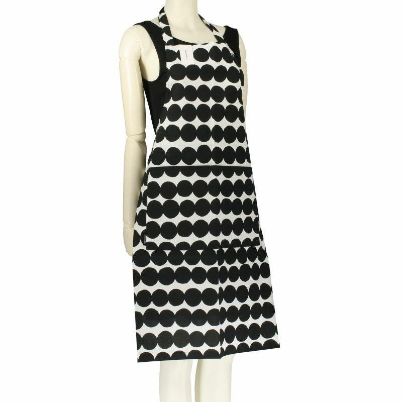 マリメッコ marimekko エプロン レディース RASYMATTO APRON ブラック 70692 190 Rasymatto