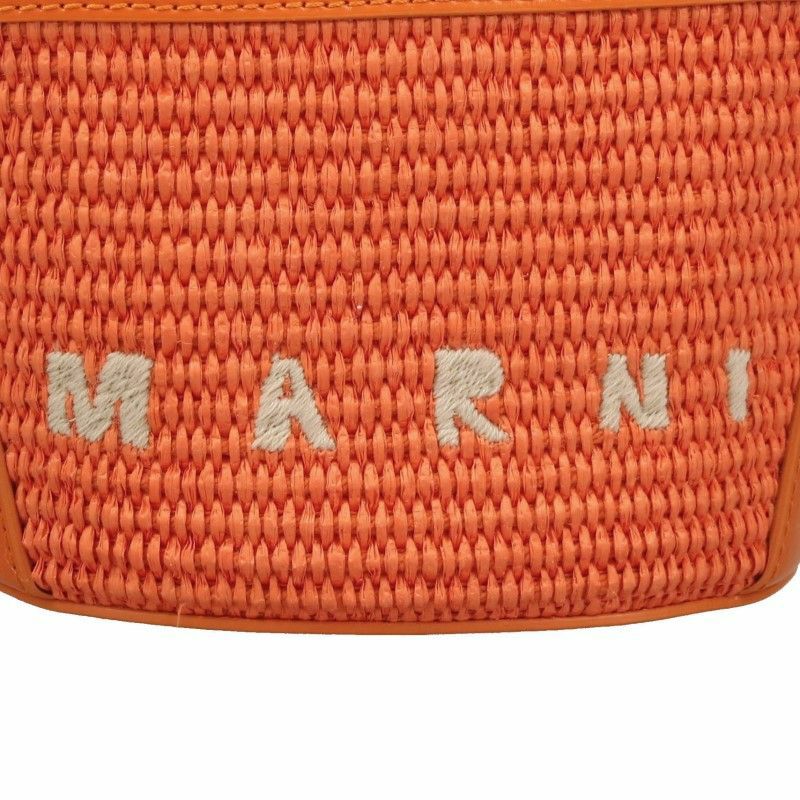 マルニ MARNI かごバッグ ハンドバッグ レディース オレンジ