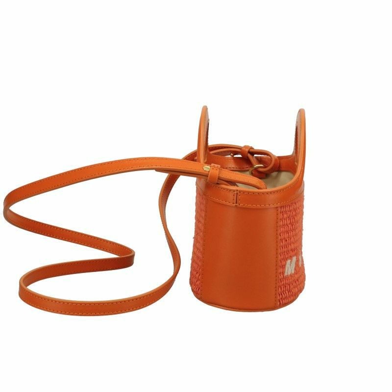 マルニ MARNI かごバッグ ハンドバッグ レディース オレンジ