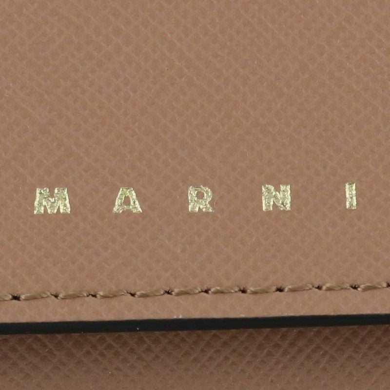 マルニ MARNI 三つ折り財布 レディース PFMOW02U07 LV520 Z470N BROWN SUGAR