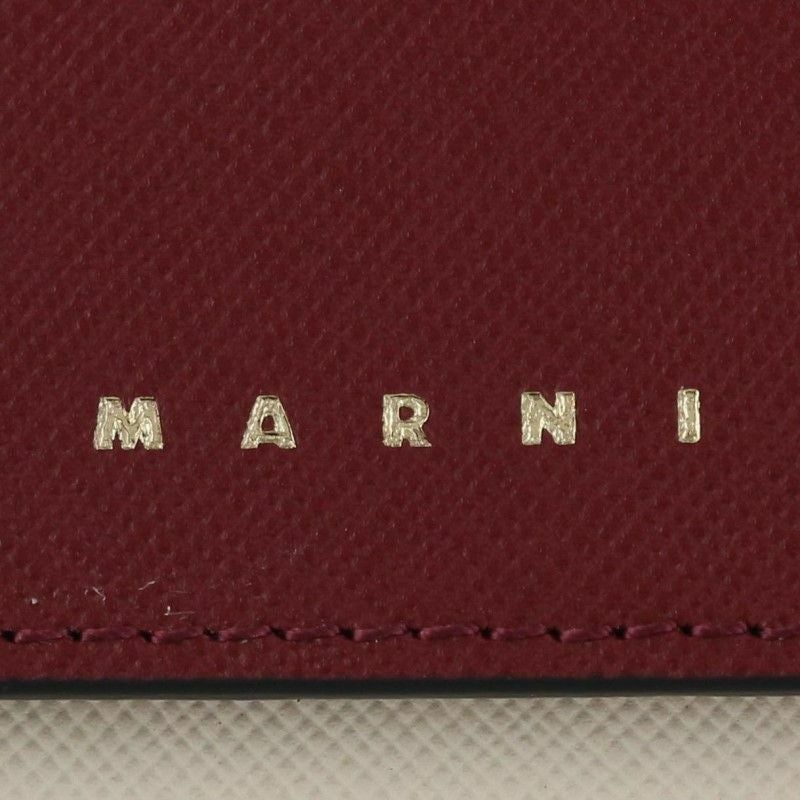 マルニ MARNI 三つ折り財布 レディース PFMOW02U23 LV520 Z541N CHINA RED SHELL