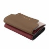 マルニ MARNI 三つ折り財布 レディース PFMOW02U23 LV589 Z474N GOLD BROWN/QUARTZ/BURGUNDY