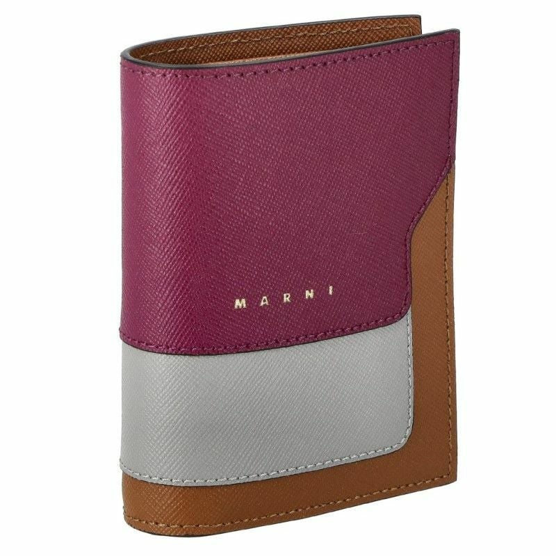マルニ MARNI 二つ折り財布 レディース PFMOQ14U13 LV520 Z563N PLUM ASH MOCA