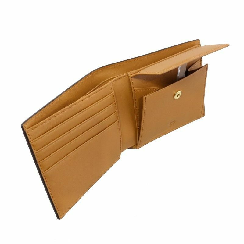 MCM エムシエーム 二つ折り財布 折財布 ミニ財布 メンズ ブラウン