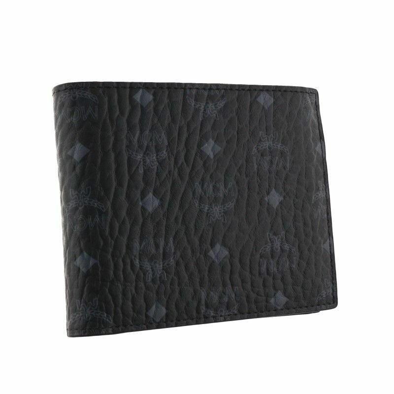 MCM エムシエーム 二つ折り財布 折財布 ミニ財布 メンズ ブラック