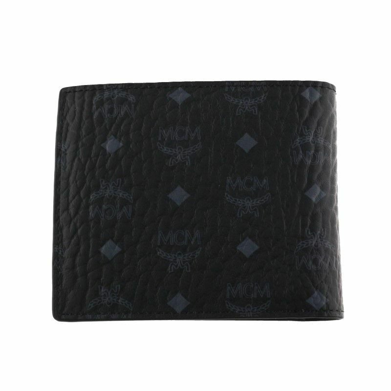 MCM エムシエーム 二つ折り財布 折財布 ミニ財布 メンズ ブラック
