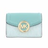 マイケルコース MICHAEL KORS 三つ折り財布 レディース FULTON ブルー 35T0GFTP0B FR AQUA MLT