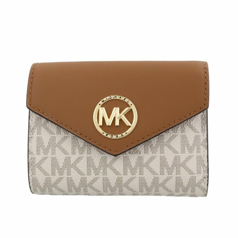 マイケルコース MICHAEL KORS 三つ折り財布 レディース ブラウン 34S1GNME6B 149 VANILLA/ACRN