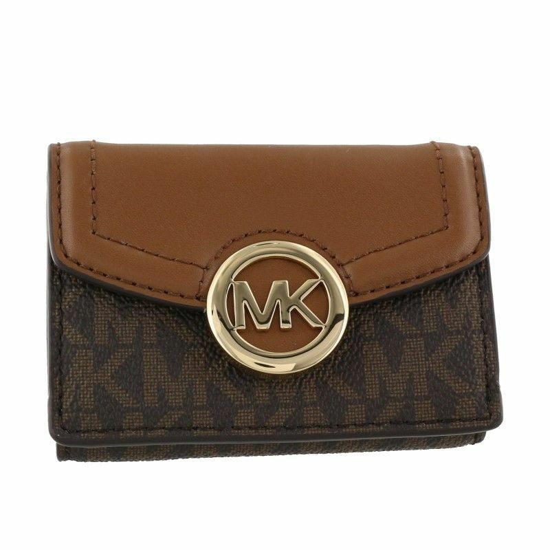 【新品・未使用】MICHAEL KORS 三つ折り財布 ブラウン マイケルコース MICHAEL KORS 三つ折り財布 レディース ブラウン