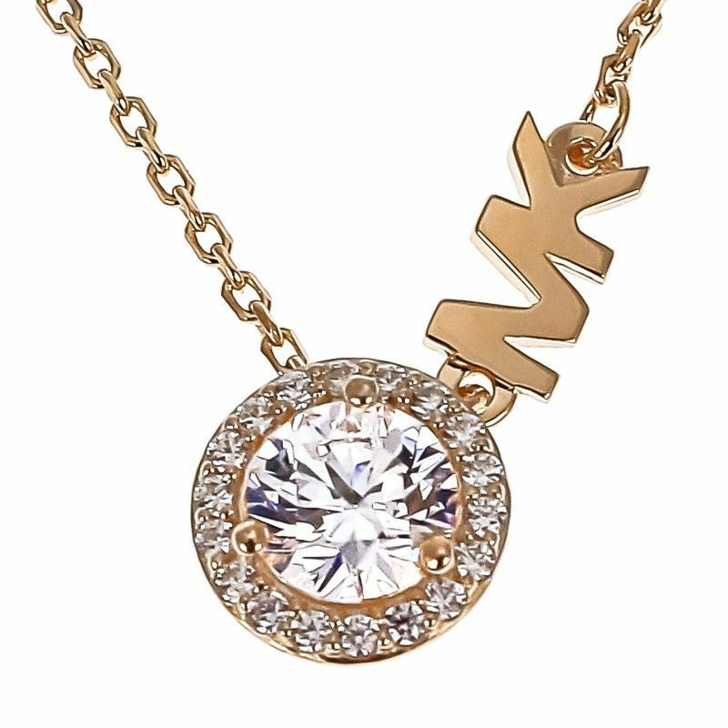 新品同様　正規品　マイケルコース　ピンクゴールド　MKロゴ　ネックレス マイケルコース MICHAEL KORS ネックレス レディース MKロゴ ピンク