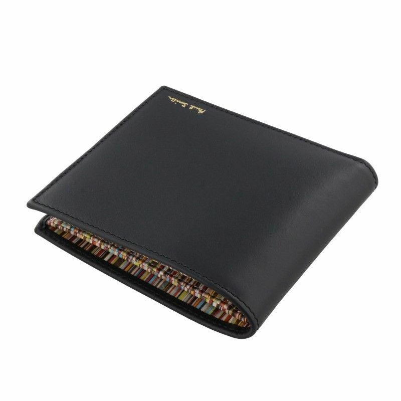 ポールスミス Paul Smith 二つ折り財布 メンズ ブラック M1A4833