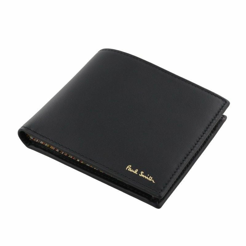 ポールスミス Paul Smith 二つ折り財布 メンズ ブラック M1A4833