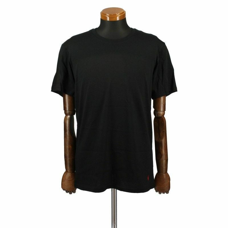 POLO RALPH LAUREN ポロ ラルフローレン クルーネック Tシャツ メンズ Lサイズ ブラック P051RL BK HANES