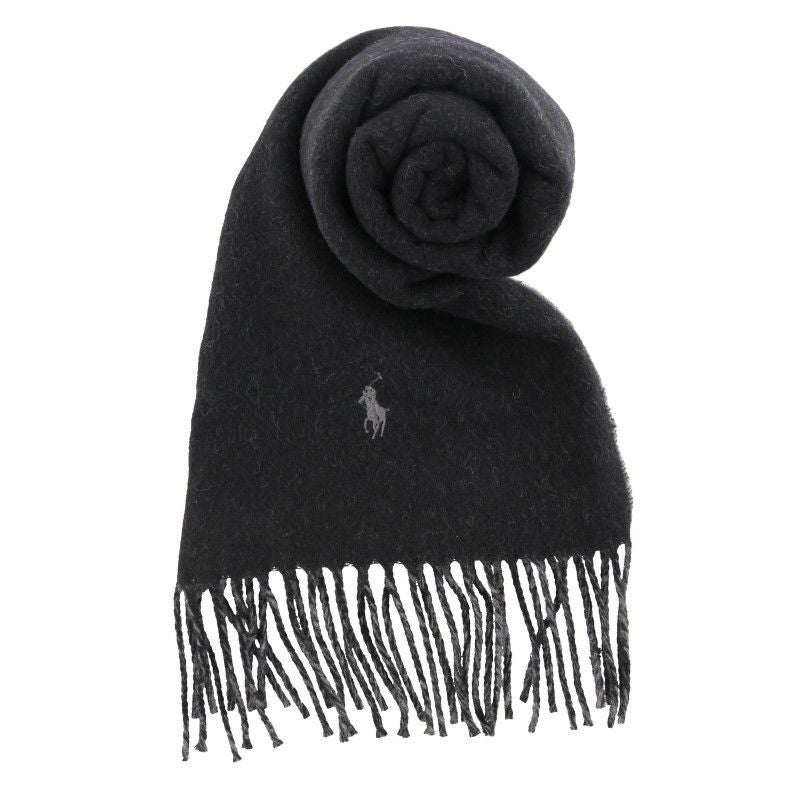 ポロ ラルフローレン POLO RALPH LAUREN マフラー メンズ ブラック