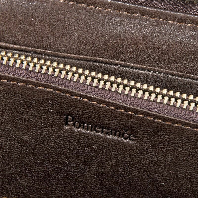 Pomerance ポメランジェ 長財布 メンズ バンプシープ レザー BP12 ブラウン