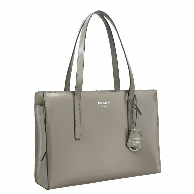 プラダ PRADA トートバッグ レディース リエディション M グレー