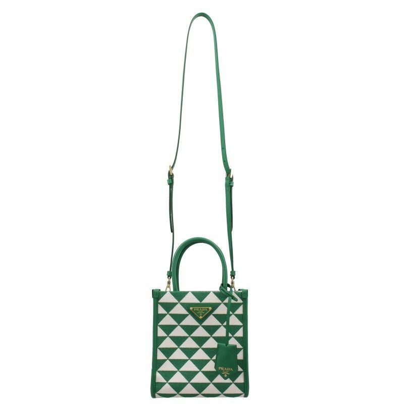 プラダ PRADA ショルダーバッグ レディース グリーン 1BA355 V OOM 2FKL F073R MANGO+BIANCO