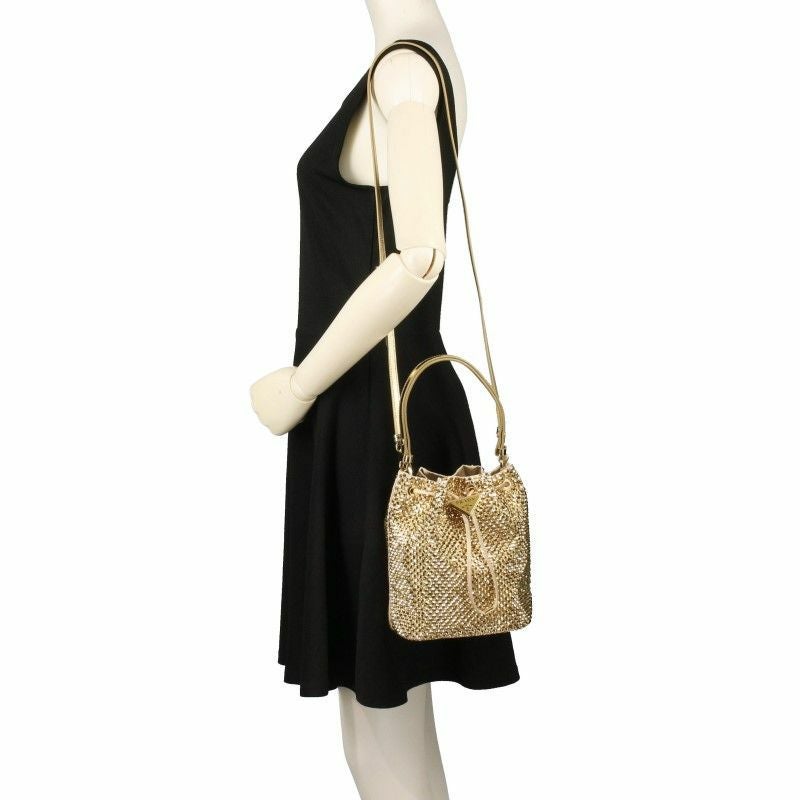【yukari】プラダ PRADA ゴールド ショルダーバック プラダミニショルダー ポシェット ゴールド ゴールド金具 レディース