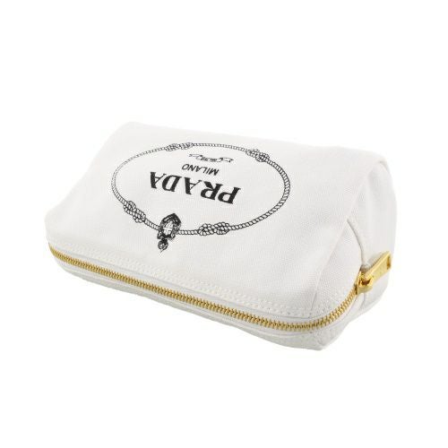 プラダ PRADA ポーチ レディース CANAPA LOGO ホワイト 1NA693 20L