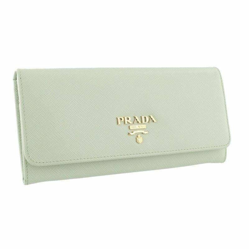 PRADA プラダ 長財布 レディース グリーン 1MH132 QWA F0934 ACQUA