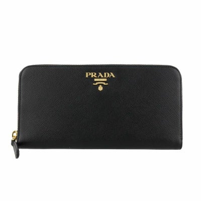 プラダ 長財布 レディース トライアングルロゴ サフィアーノ ブラウン 