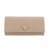 プラダ PRADA 長財布 レディース SAFFIANO TRIANGOLO ベージュ 1MH132 QHH F0236 CIPRIA