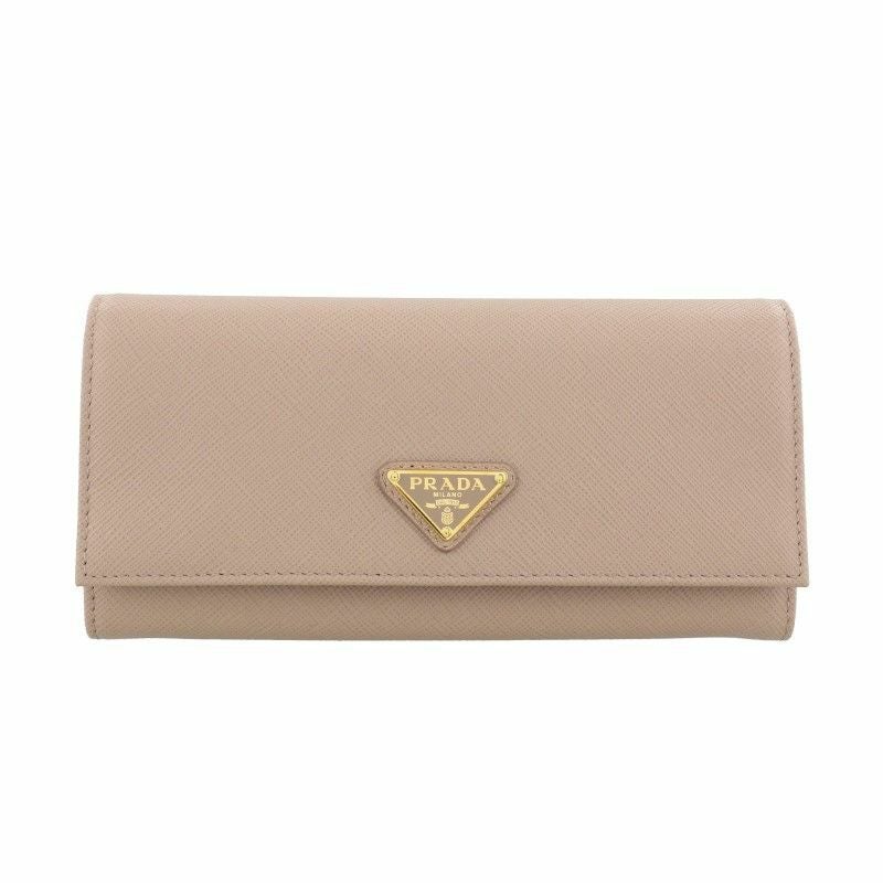 プラダ PRADA 長財布 レディース SAFFIANO TRIANGOLO ベージュ 1MH132 QHH F0236 CIPRIA