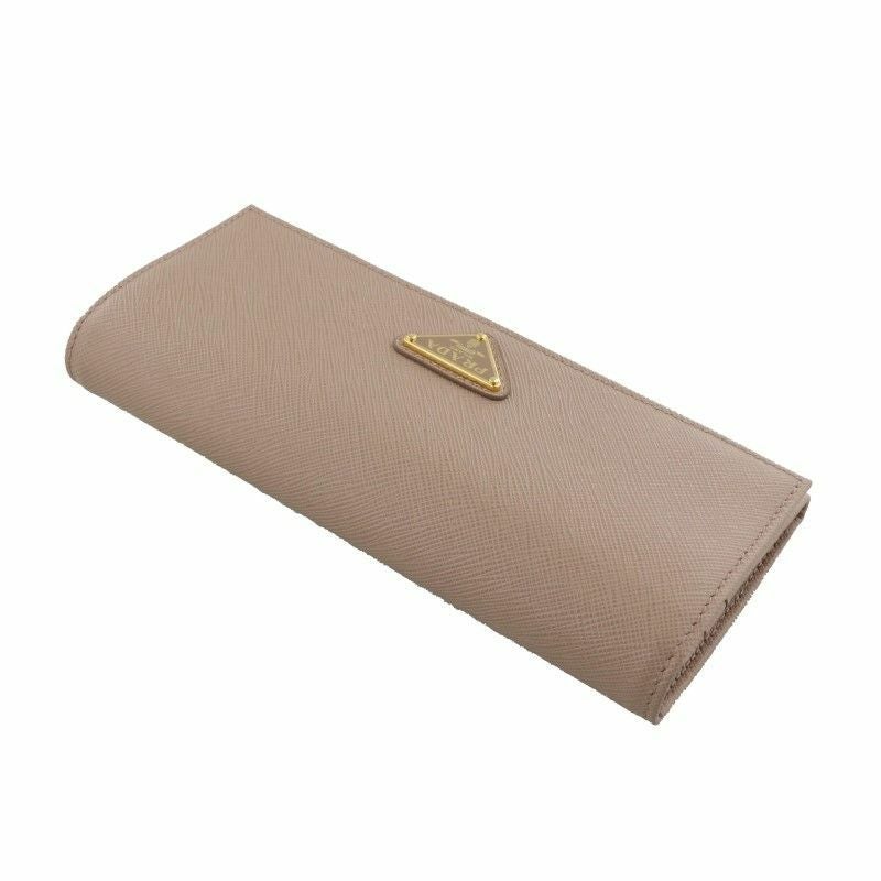 プラダ PRADA 長財布 レディース SAFFIANO TRIANGOLO ベージュ 1MH132