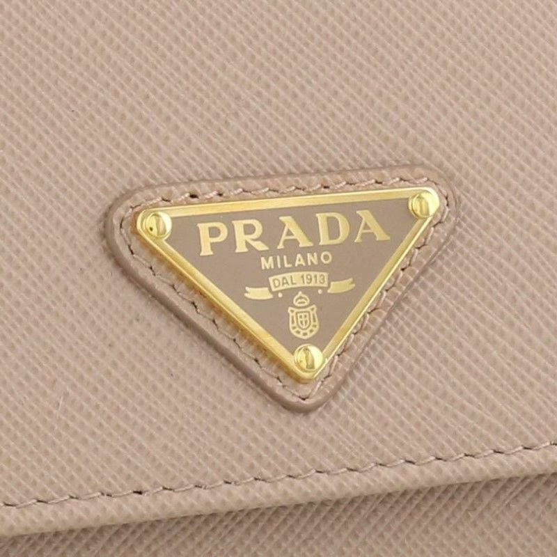 プラダ PRADA 長財布 レディース SAFFIANO TRIANGOLO ベージュ 1MH132