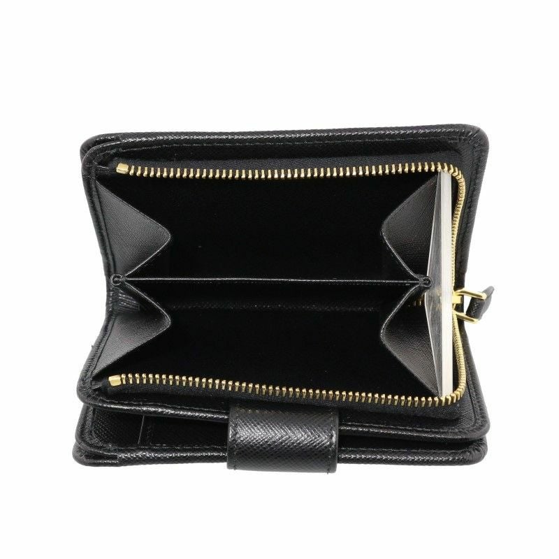 プラダ PRADA 二つ折り財布 レディース ブラック 1ML018 QWA F0002 NERO