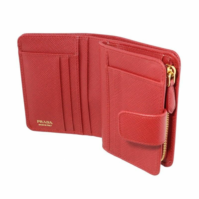 プラダ PRADA 二つ折り財布 レディース レッド 1ML018 QWA F068Z FUOCO